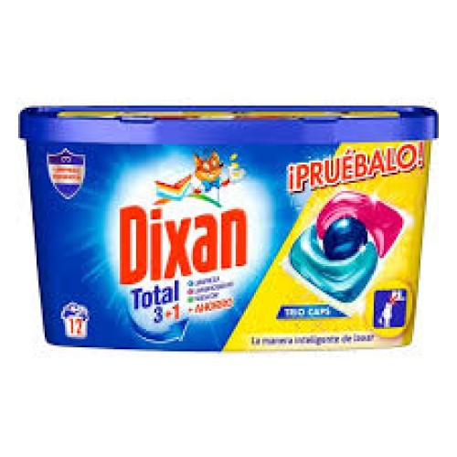 DIXAN CAPS TOTAL 12 UNDS C/8 DETERGENTES LIQUIDOS